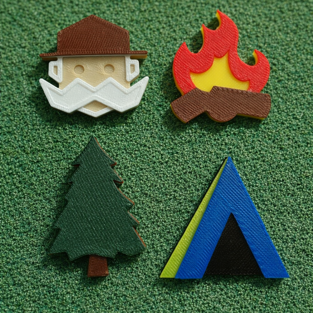 Campfire Classics Golf Ball Marker Set (4-Pack)