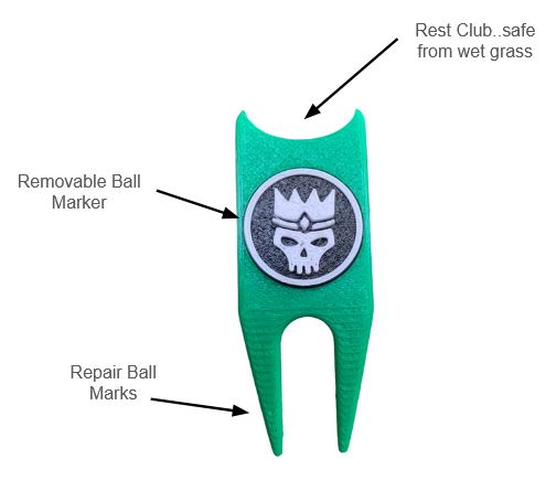 B9L Shark’s Tooth Divot Tool with Magnetic Ball Marker